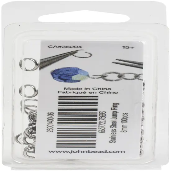 John Bead Stainless Steel Jump Ring 100/Pkg-6mm {2}