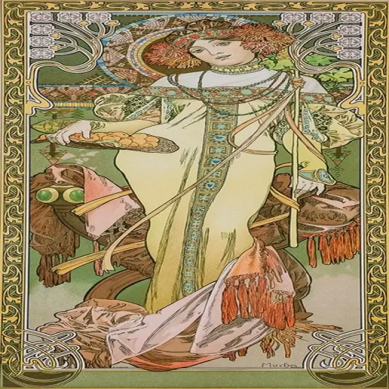 Autumn by Alphonse Mucha - Item # VARPDX58770 {1}