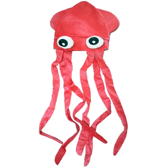 Novelty Pink Squid With Long Tentacles Party Hat Cap Costume Accessory {1}