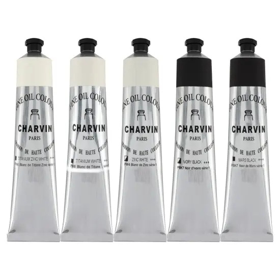 Charvin Professional Artist Quality Oil Paints, Neutral Themed Hues,150 ml {2}