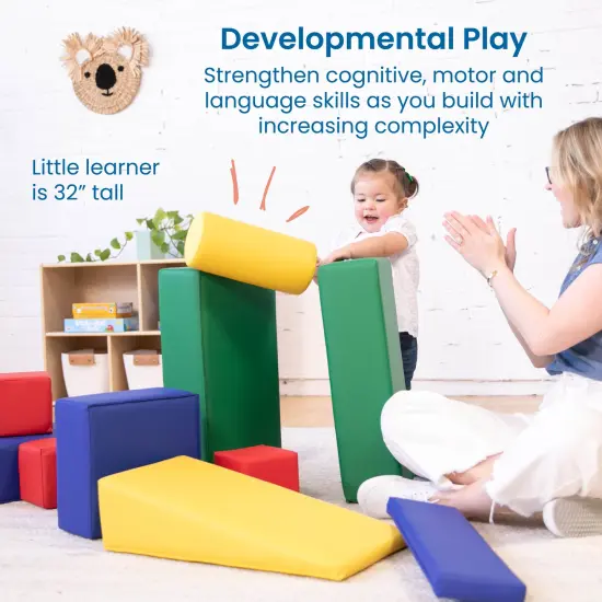 Soft Builder Blocks, Foam Shapes, 16-Piece Assorted {4}