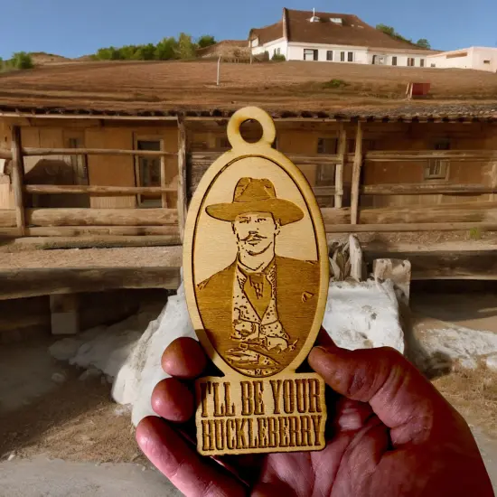 Ornament - I'll Be Your Huckleberry - Raw Wood 2x5in {5}