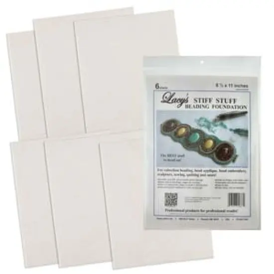 Lacy's Stiff Stuff 8.5 x 11 inches Beading Foundation, White (6 sheets) {2}