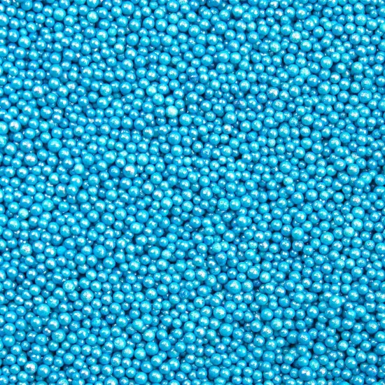 Krazy Sprinkles - Blue Pearl Mini Beads (1/2 Cup, 1x Jar) for Cakes, Ice Cream & Cookies {1}