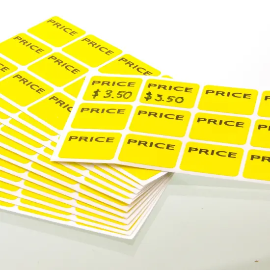 BAZIC Price Mark Label Yellow (180/Pack) {2}