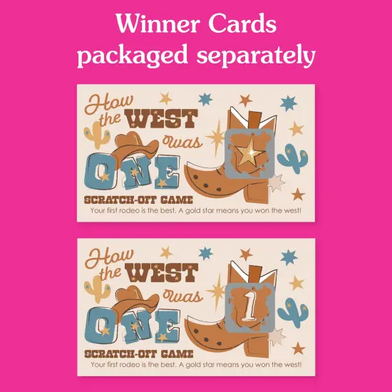 Big Dot of Happiness My First Rodeo - Little Cowboy 1st Birthday Party Game Scratch Off Cards - 22 Count {4}
