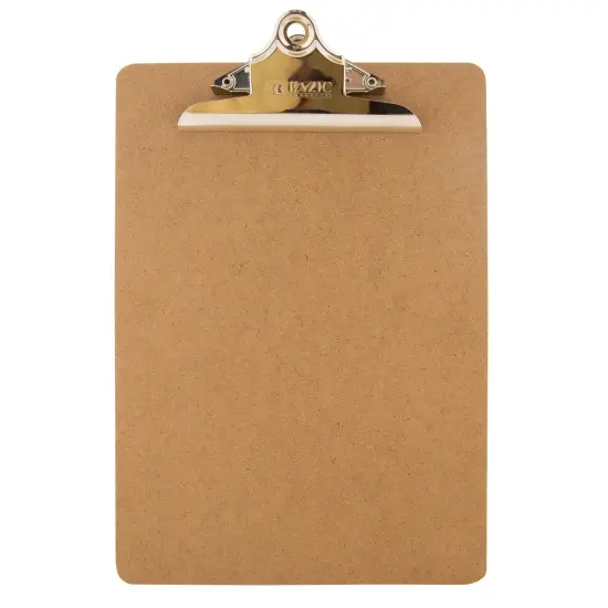 BAZIC Hardboard Clipboard Standard Size w/ Sturdy Spring Clip {1}