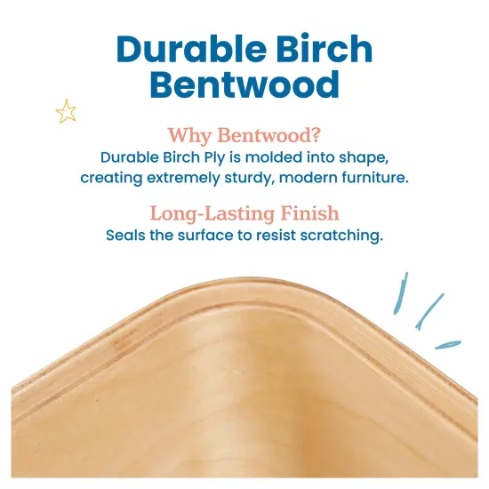 Bentwood Table and Curved Back Chair Set, 5-Piece Earthtone {6}