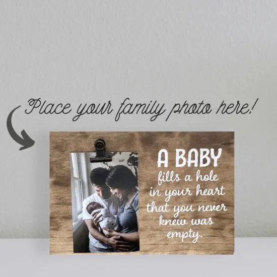 Decorative Wood Clip Frame: Baby {1}