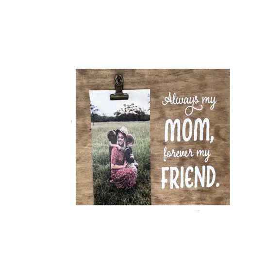 Decorative Wood Clip Frame: Mom {3}