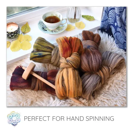 5oz Merino Tencel, Hand Dyed: Soft Lustrous Wool Combed Top Roving for Spinning, Felting, Weaving, and Textiles. Greenery {5}