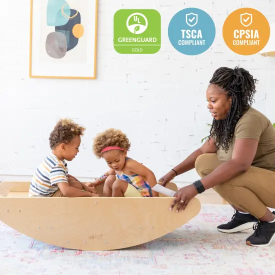 Rocking Boat and Steps, Play Center Natural {5}