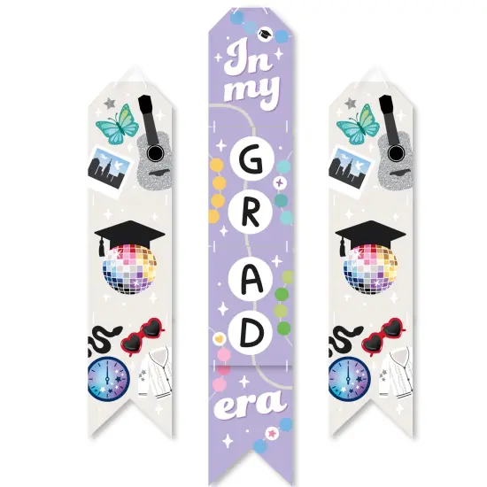Big Dot of Happiness In My Grad Era - Hanging Vertical Paper Door Banners - Graduation Party Wall Decoration Kit - Indoor Door Decor {7}