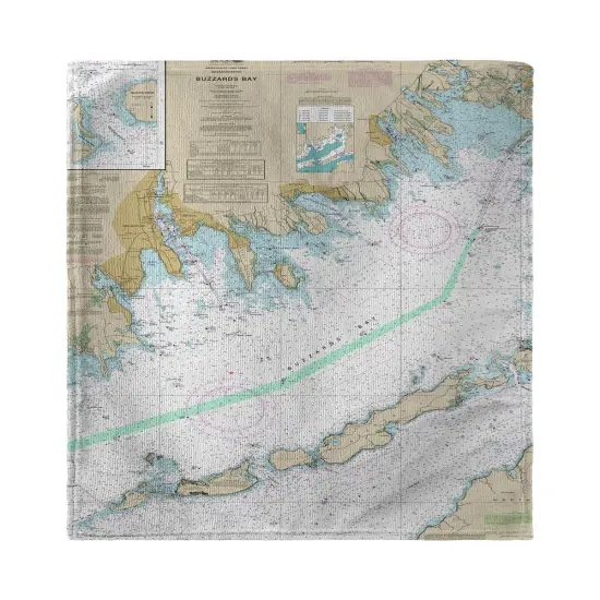 Betsy Drake Buzzards Bay, MA Nautical Map Kitchen Towel {1}