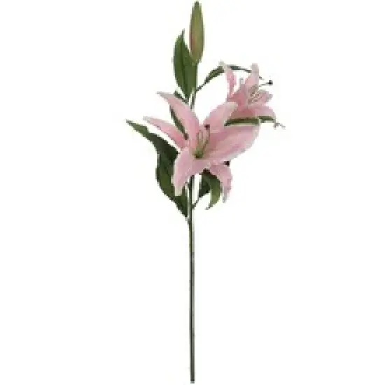 12-Pack: Artificial Casablanca Lily Stems - 34-Inch - Pink & White - Indoor Floral D&eacute;cor, Floral Home by Artificial Flowers {3}