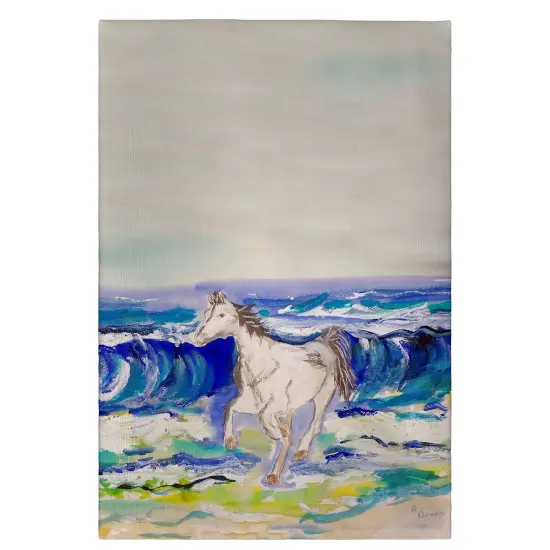Betsy Drake Horse and Surf Guest Towel {1}