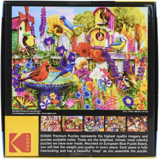 Kodak Premium Jigsaw Puzzle 1000 Pieces 20"X27"-Bird Bath Garden By Lars Stewart {2}