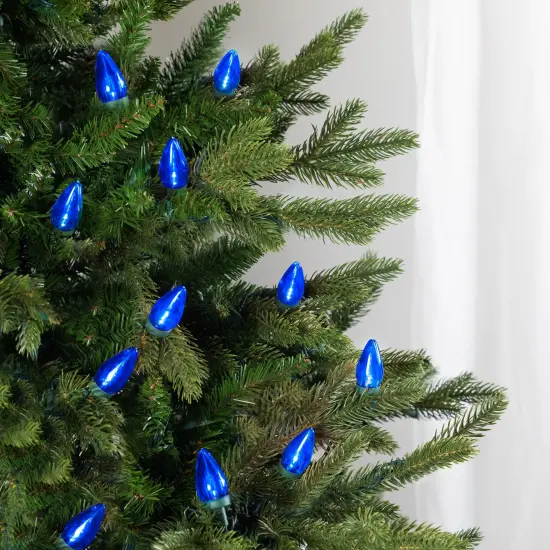 Northlight LED C7 Christmas Lights - Blue - 17' Green Wire - 25ct {5}