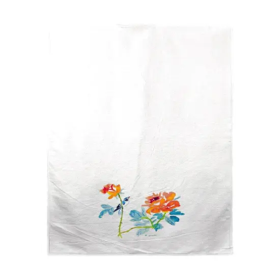 Betsy Drake Bird & Roses Beach Towel Multicolor {1}
