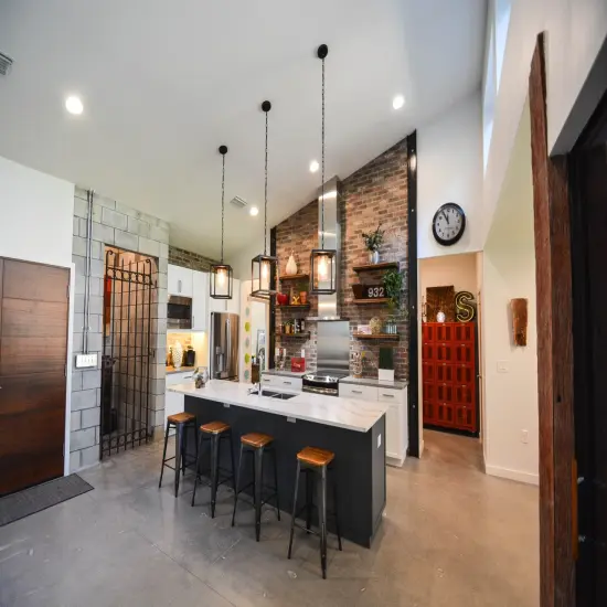 Mid Century Modern Bronze Ceiling Mount Light Geometric Chandelier Pendant Lamp {6}