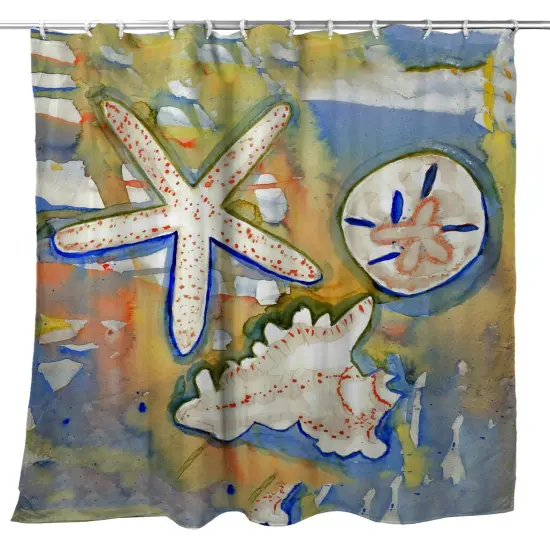 Betsy Drake Beach Treasures Shower Curtain {1}