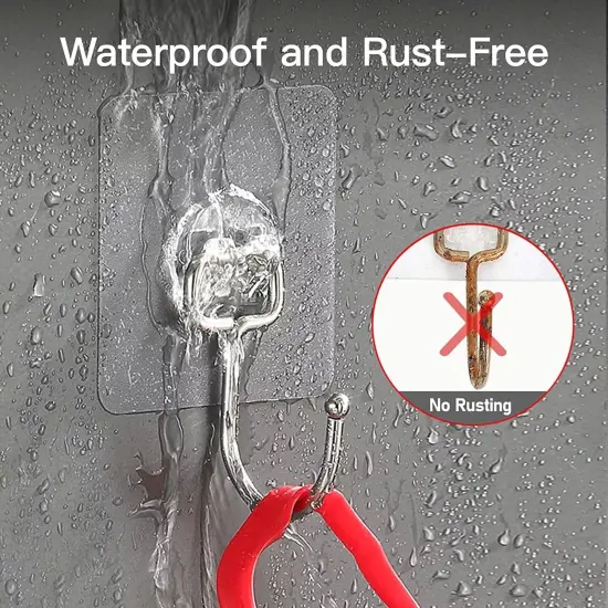 Kitcheniva Heavy Duty Adhesive Sticky Hooks Gold 10 pcs {6}