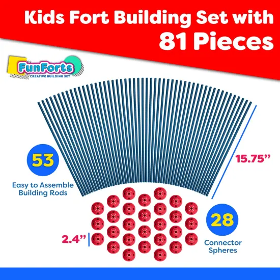 Fun Forts Kids Tent for Kids - 81 Pack {6}