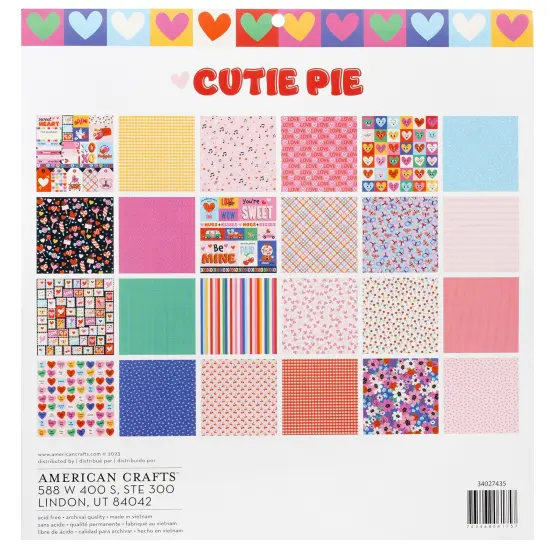 American Crafts Double-Sided Paper Pad 12"X12" 24/Pkg-Cutie Pie {2}