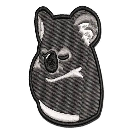 Baby Pocket Koala Sleeping Multi-Color Embroidered Iron-On or Hook & Loop Patch Applique {1}
