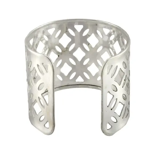 Chrome Cutwork Cuff Bracelet {3}