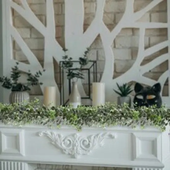 4-Pack: 6ft Realistic Eucalyptus Garland with Lush Green Tips - Ideal for Wedding Arches, Party Backdrops, Home & Seasonal Decor, Floral Home by Artificial Flowers {3}