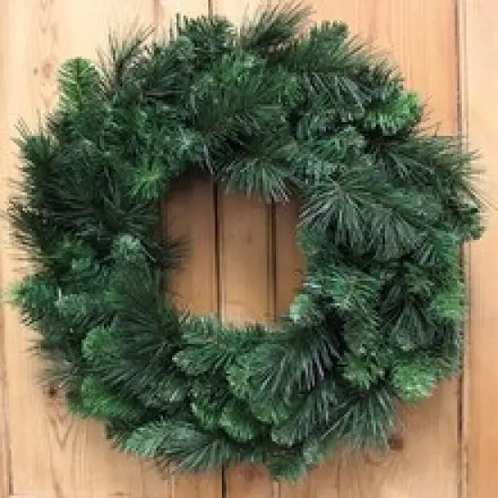 Deluxe Evergreen Wreath with 150 Lifelike Tips | 24" Wide | Indoor/Outdoor Use | Front Door Accents | Winter Wreath | Home & Office Decor - 2024 Christmas Collection, Floral Home by Artificial Flowers {3}