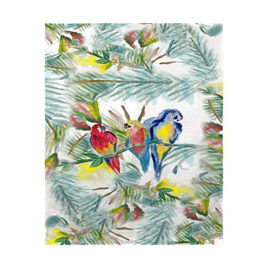 Betsy Drake Parrot Family Beach Towel Multicolor {1}