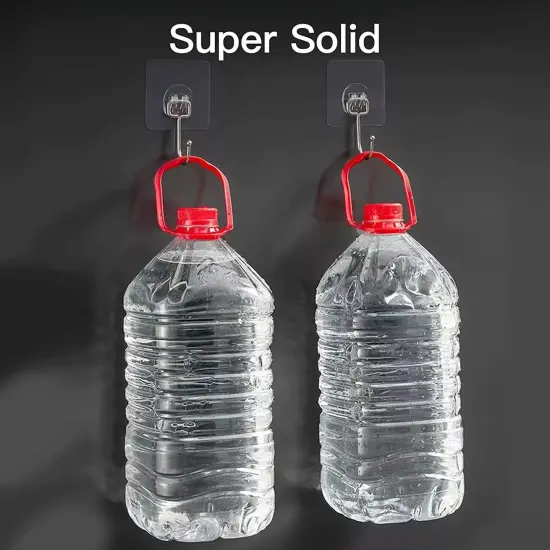 Kitcheniva Heavy Duty Adhesive Sticky Hooks Black 10 pcs {3}