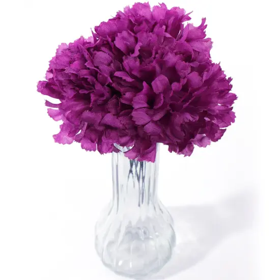 3.5" Easter Carnation Picks - Set of 100, Silk Flowers, Lifelike Artificial Blooms, Perfect for Wreaths, Bouquets & Centerpieces - Spring D&eacute;cor Accent, Floral Home by Artificial Flowers Purple {6}