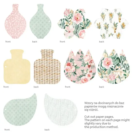 P13 Light Chipboard Album Base With Papers 6"X6"-Mix and Match, Flowerish {4}
