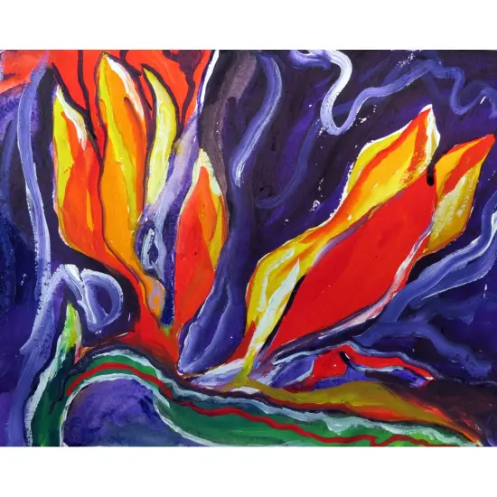 Betsy Drake Purple Paradise Outdoor Wall Hanging 24x30 {1}