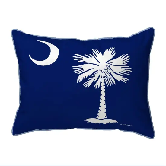 Pair of Betsy Drake Palmetto Moon Large Pillows 15 Inch x 22 Inch {1}