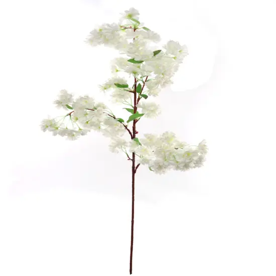 12-Pack White Cherry Blossom Spray 40" Lifelike Silk Flowers {1}