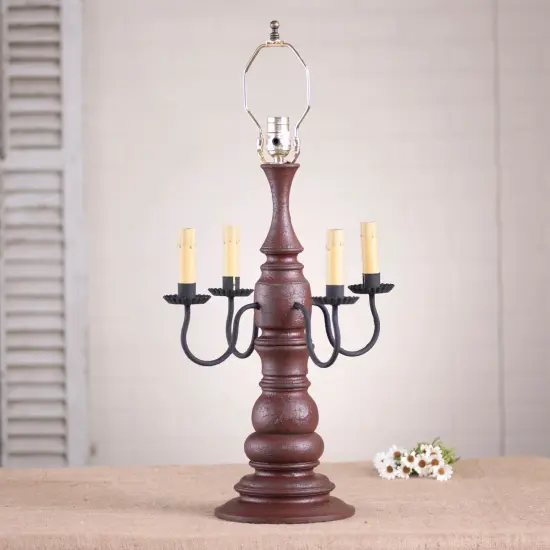 Bradford Lamp Base in Plantation Red {3}