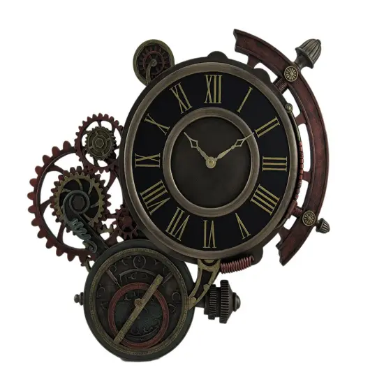 Mechanical Steampunk Astrolabe Star Tracker Wall Clock 17 Inch {1}