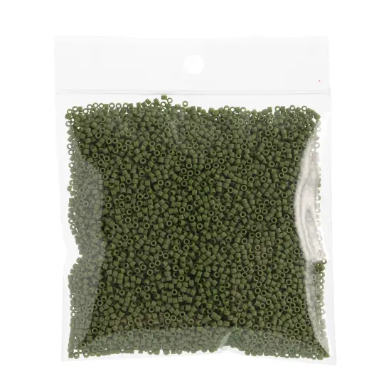 Miyuki Delica 50g Matte Glass Beads, 11/0 GN Avocado OP DB1585 {2}