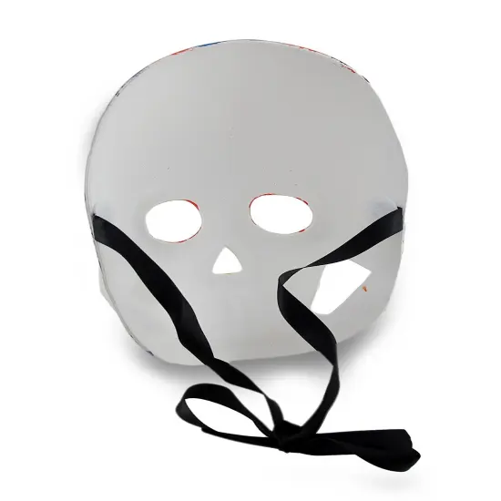 Colorful Sparkling Rainbow Striped DOD Sugar Skull Style Mask {4}