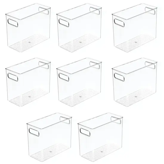 mDesign Plastic Bathroom Vanity Storage Organizer Bin with Handles {4}