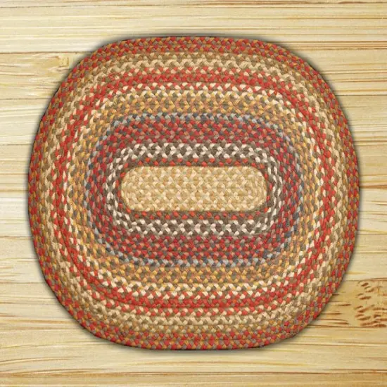Earth Rugs C-300 Honey / Vanilla / Ginger Oval Braided Rug 3 Feet x 5 Feet {1}