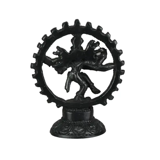 Hindu God Nataraja Dancing Shiva Ebony Finished Statue Natraj {4}
