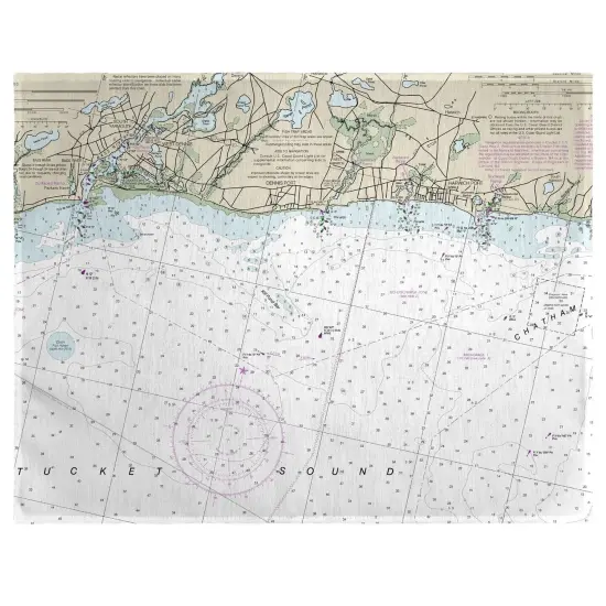 Betsy Drake Harwich Port, MA Nautical Map Place Mat Set of 4 {1}