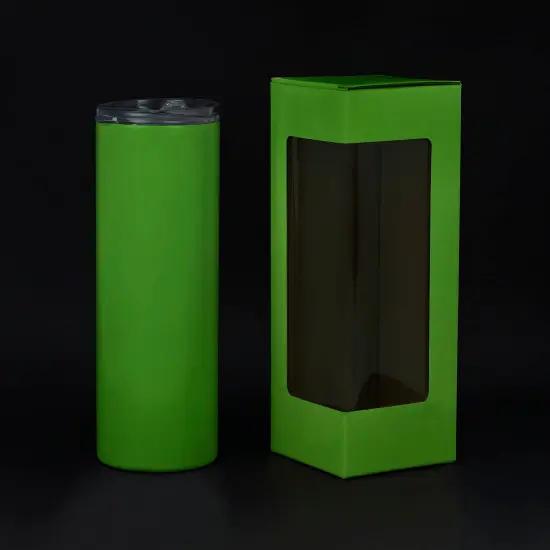 makerflo Glow in The Dark Tumbler 20oz, BFA-Free, Stainless Steel Tumbler Sublimation Blanks For Heat Transfers, Colour Changing Straight Sippy Water Bottle With Lids And Straws (Green,Pack of 1) {5}