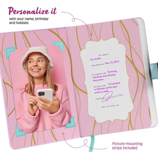 Secret Diary Set with Lock for Girls - Kids Locking Journal for Teens, Tweens - Birthday Gift Ideas for Girl Ages 8-12+ - Best Locked Journals Notebooks {6}