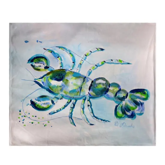 Betsy Drake Blue Crayfish Throw Multicolor {1}